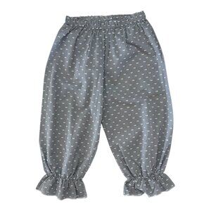 AMIKI - PAJAMAS - 100%COTTON PANTS ONLY - POLKA DOTS - GREY/WHITE - NEW NO TAG